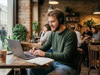 savarankiškai dirbantis vyras