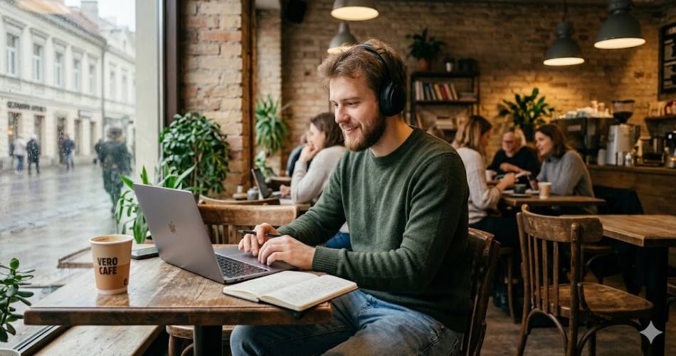 savarankiškai dirbantis vyras